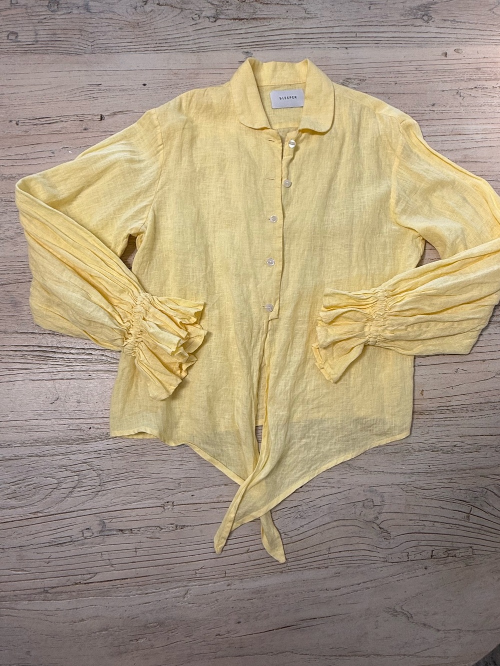 Sleeper Rumba Ruffle Trimmed Pajamas Set Linen size XS - Picture 12 of 12